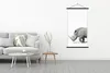 MuchoWow® Textilposter Rhinozeros - Tiere - Weiß 90x180 cm Produktbild-Vorschau 3