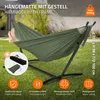 ML-Design dvojitá hojdacia sieť s rámom, khaki, pre 2 Náhľad obrázku produktu 2