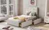 ProximaX Einzelbett 90x200 cm mit 2 Schubladen – Samtstoff Produktbild-Vorschau 7