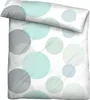 A bedding set with a polka dot pattern. Produktbild-Vorschau