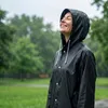 Universelle Regenjacke – Cape-Jacke Mit Kapuze, Schwarz Produktbild-Vorschau 8