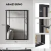 Lustro ścienne COSTWAY, 100 x 70 cm, prostokątne lustro z Podgląd zdjęcia produktu 2