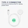 kwmobile USB C Ladekabel kompatibel mit Google Pixel Watch Produktbild-Vorschau 3