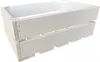 A white wooden crate is shown against a white background. Produktbild-Vorschau