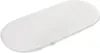 A white oval-shaped mattress on a white background. Produktbild-Vorschau