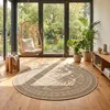 Homebyhome Tappeto Outdoor Beige Effetto Juta Rotondo 120 Anteprima dell’immagine prodotto 2