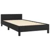 vidaXL Bettgestell mit Kopfteil Schwarz 90x200 cm Produktbild-Vorschau 3