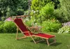 Gartenstuhl rot Buche hell klappbar Sonnenliege Relaxliege Produktbild-Vorschau 3