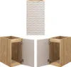 Waschtisch 120cm, Eiche mit beige, OLUO-56-BEIGE Produktbild-Vorschau 5
