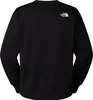 The back of a black crewneck sweatshirt with a small white logo on the upper left shoulder. Voir les images du produit