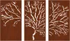 Three decorative panels with a tree silhouette design. Produktbild-Vorschau