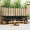 vidaXL Outdoor-Sofagarnitur mit Kissen 6 pcs Natürlich und Produktbild-Vorschau 2
