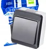 Aufputz Klingel Taster 10 A 230 V IP44 Farbe Anthrazit Produktbild-Vorschau 4