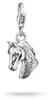 Pendentif charm tête de cheval, argent massif Voir les images du produit 1