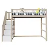 Merax Hochbett 90x200 cm mit Treppe, Regalen und Produktbild-Vorschau 8