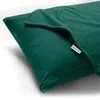 A close-up shot of a green pillowcase on a white background. Produktbild-Vorschau