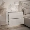 Nachttisch AURORA II SILVER weiß glänzend mit Produktbild-Vorschau 3