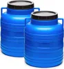 Two blue plastic barrels with black lids are shown against a white background. Produktbild-Vorschau