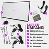 A flat lay image showing a grow light panel and its accessories, with a list of included items. Náhľad obrázku produktu