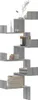 vidaXL Wand-Eckregal Grau Sonoma 45x45x147 cm Holzwerkstoff Produktbild-Vorschau 2