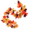 com-four® 2x Herbstgirlande aus künstlichen Ahornblättern - Produktbild-Vorschau 4