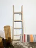 Leiter Teak Holzleiter Natur Handtuch Garderobe Deko Produktbild-Vorschau 2