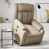 Massagesessel mit Aufstehhilfe Cappuccino-Braun Kunstleder Produktbild-Vorschau 2