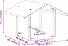 A technical drawing of a chimney cap with dimensions indicated. Voir les images du produit