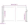vidaXL Bočná výsuvná markíza hnedá 120x600 cm Náhľad obrázku produktu 8