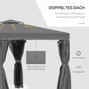 Outsunny Gartenpavillon Pavillon 2,96 x 2,96 mit Doppeldach Produktbild-Vorschau 4