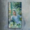 Dekor Leinwand Uhr Wandbilder 30x60 Gemälde Blumen Fluss Produktbild-Vorschau 2