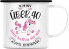 Trendation - 40 Geburtstag Frauen Emaille Tasse Einhorn Produktbild-Vorschau 1