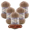 5 x ALIZE Velluto 329 Tobacco Brown mit Label Produktbild-Vorschau 1
