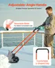 A man is using a wheeled snow shovel outdoors on a deck or pier with snow and water in the background. Náhľad obrázku produktu