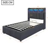 A diagram of a bed with dimensions indicated. Produktbild-Vorschau