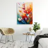 Leinwandbild Bunte Blumen Ölfarbeffekt 60x90 Feeby Bunt Produktbild-Vorschau 2