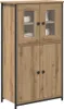 A highboard cabinet with glass doors on top and solid doors on the bottom, displayed against a white background. Náhľad obrázku produktu