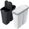 BirnePower Mülleimer Duo 50L, Schwarz, 2x 25L Produktbild-Vorschau 7