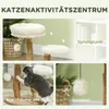 Arbre à chat PawHut, 61,5 cm de haut, avec balle, coussins Voir les images du produit 4