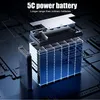 An exploded view of a battery pack with text overlay. Produktbild-Vorschau