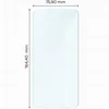 A diagram showing the dimensions of a screen protector. Produktbild-Vorschau