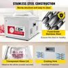 A collage of images showcasing a vacuum sealer machine and its features. Voir les images du produit