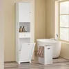 SoBuy Badezimmerschrank mit Wäschekorb Schmaler Hochschrank Produktbild-Vorschau 1