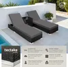 2 chaises longues en rotin avec structure en aluminium et Voir les images du produit 2