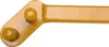 A close-up view of a yellow metal tool part with two circular protrusions. Produktbild-Vorschau