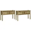 Two wooden raised garden beds with legs are shown against a white background. Podgląd zdjęcia produktu