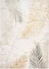 A flat lay of a rug with a palm leaf pattern. Produktbild-Vorschau