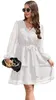 KOEMCY: Vestido corto de gasa con estampado de lunares Vista previa de la imagen del producto 1