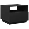 2025 Moderne Couchtisch mit LED-Leuchten Schwarz 50x49x40 Produktbild-Vorschau 3