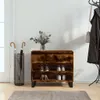 vidaXL Schuhregal Räuchereiche 70x36x60 cm Holzwerkstoff Produktbild-Vorschau 2